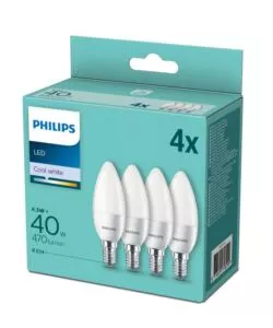 4 lampadine led philips 5w 470lm, e14